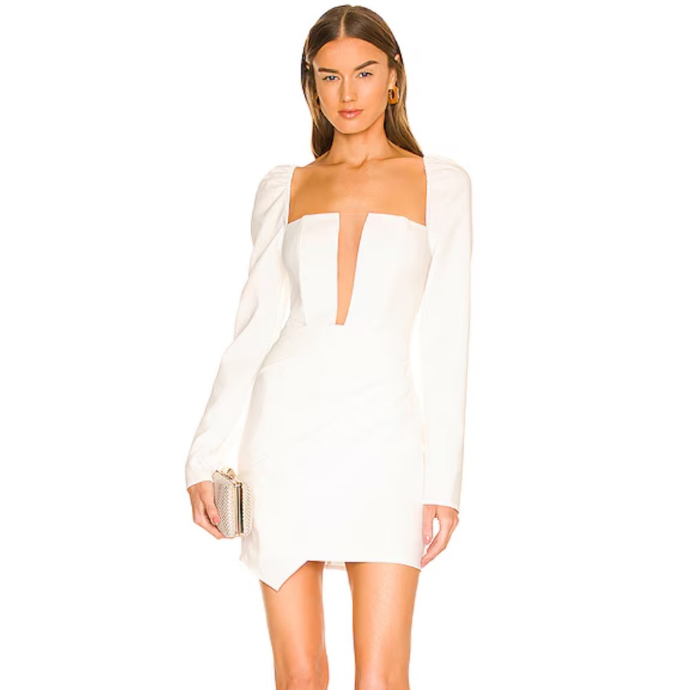 Michael Costello x REVOLVE Racquel Mini Dress in Ivory